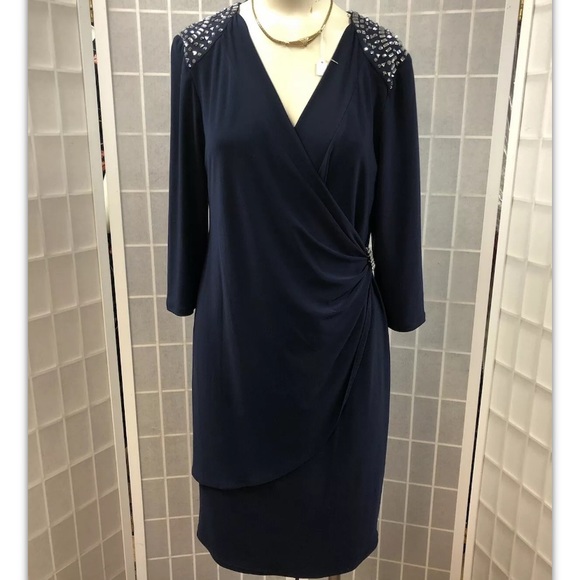 R & M Richards,Women,Dress,blue,parties, size8.: - Picture 2 of 10